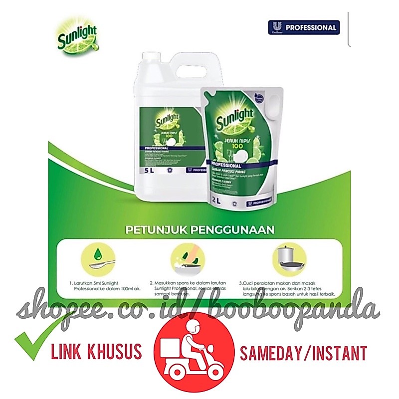 Sunlight 5 liter / 4.5L, Sunlight 2liter / 1,8L Sabun cuci piring