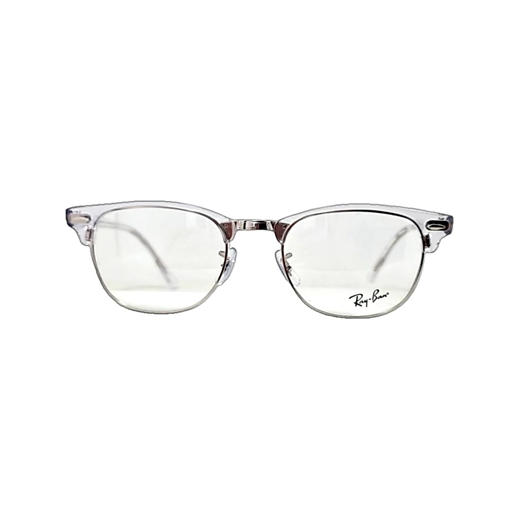 Frame Kacamata Clubmaster Rayban Original Rb5154 2001 53-21-145 White Transparent
