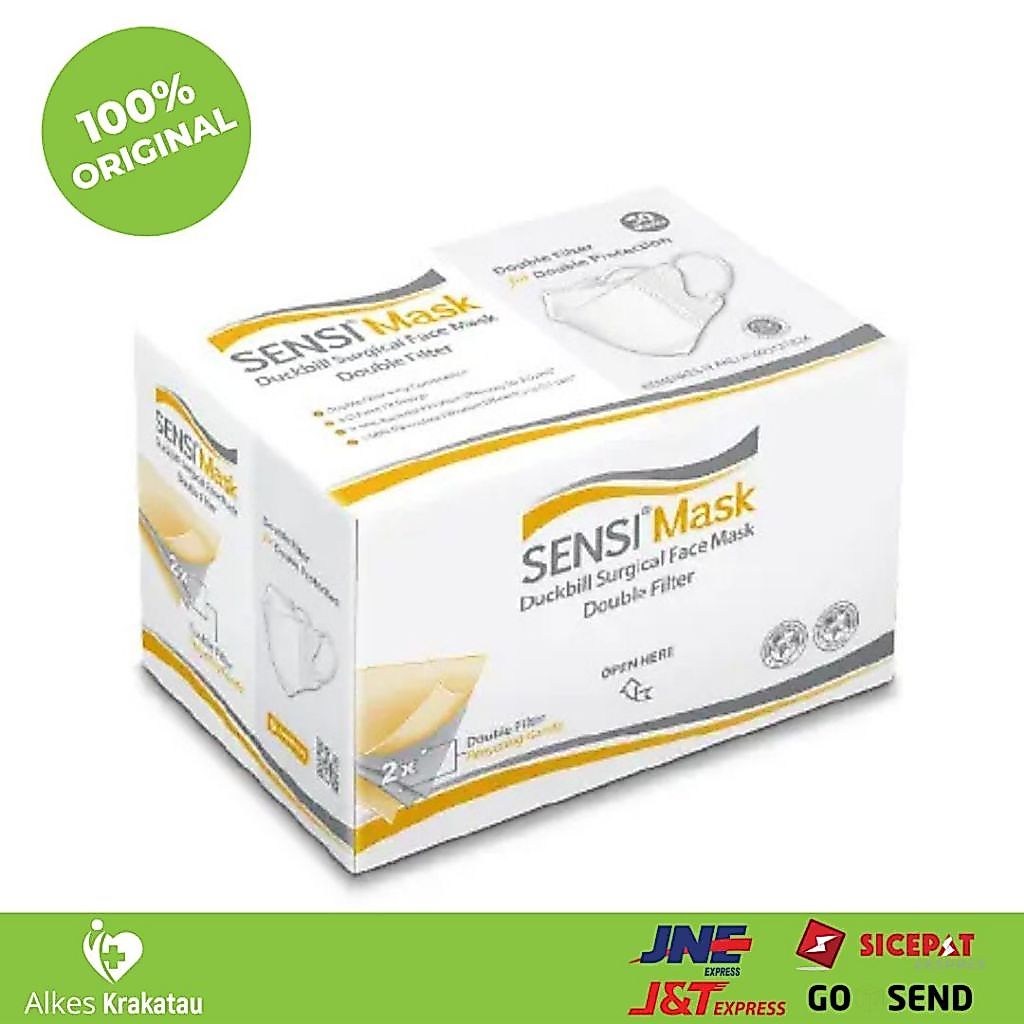Masker Sensi Duckbill 4ply isi 50pcs / Sensi Mask Medis isi 50