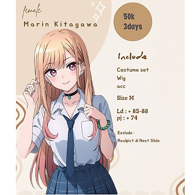rental costum cosplay marin kitagawa