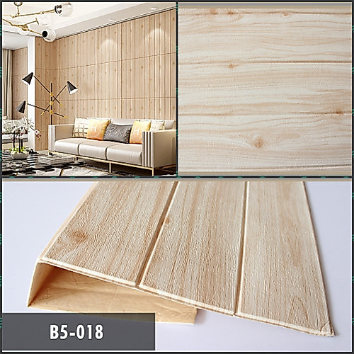 Wall sticker 3D foam stiker dinding kayu wood motif timbul 70x38 dekorasi dinding