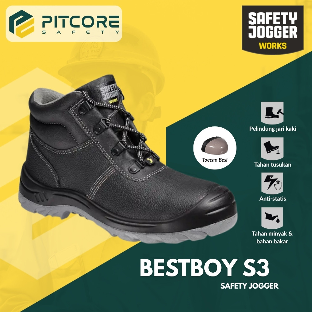 Safety Jogger Bestboy Sepatu Safety Jogger Bestboy S3 Boots Shoes Kerja Proyek Konstruksi Lapangan K