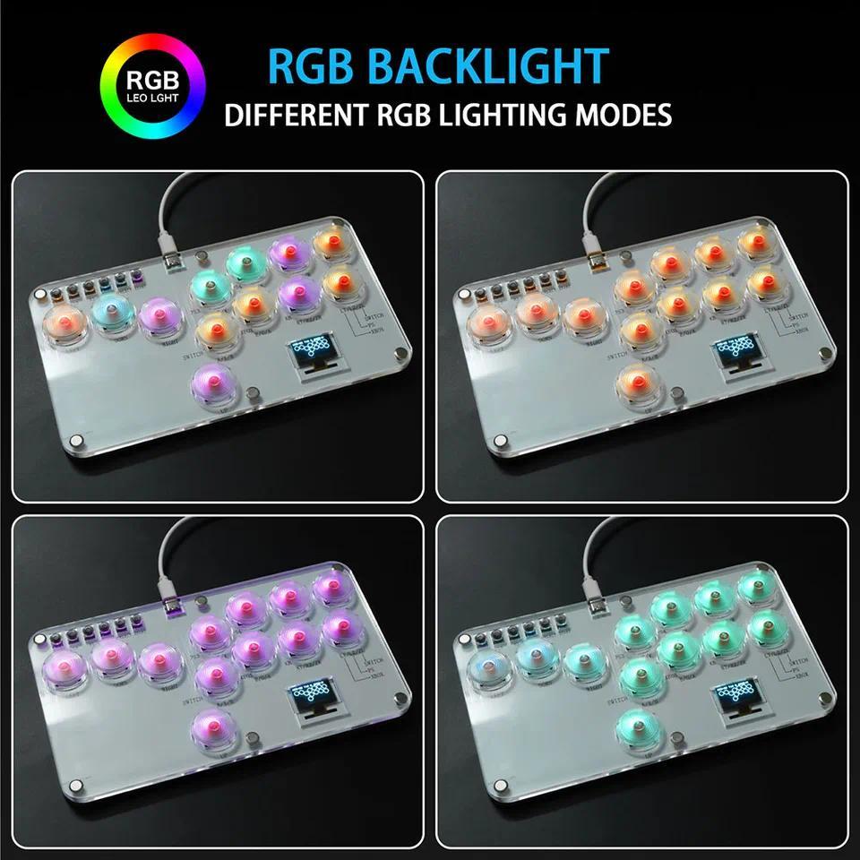 Leverless Controller Fight Sticks Mini Fighting Game Arcade Stick Arcade Fightstick Stickless Arcade