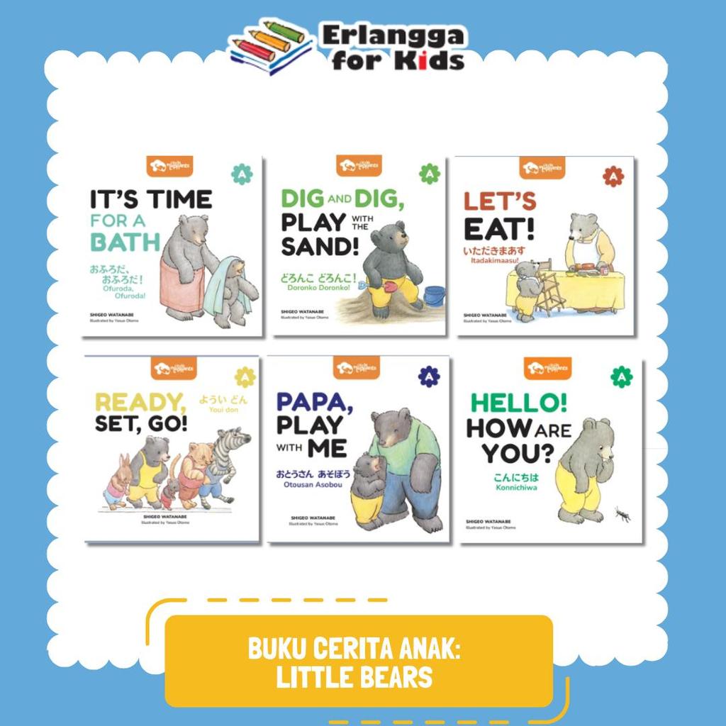 [Erlangga] Buku Cerita Anak Bahasa Inggris dan Bahasa Jepang: Little Bears