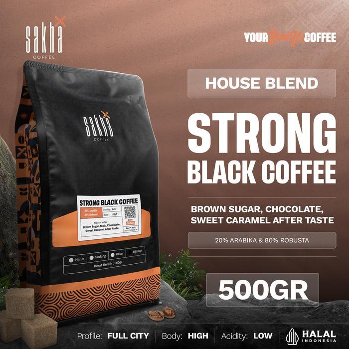 Kopi Espresso Blend Strong Black Coffee Bean Kopdar 500gr Biji Bubuk - Biji Kopi
