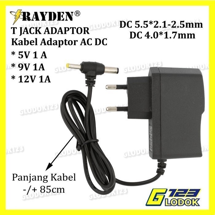 Adaptor AC DC 5V 9V 12V 1A Switching Power Supply STB CCTV Jack T