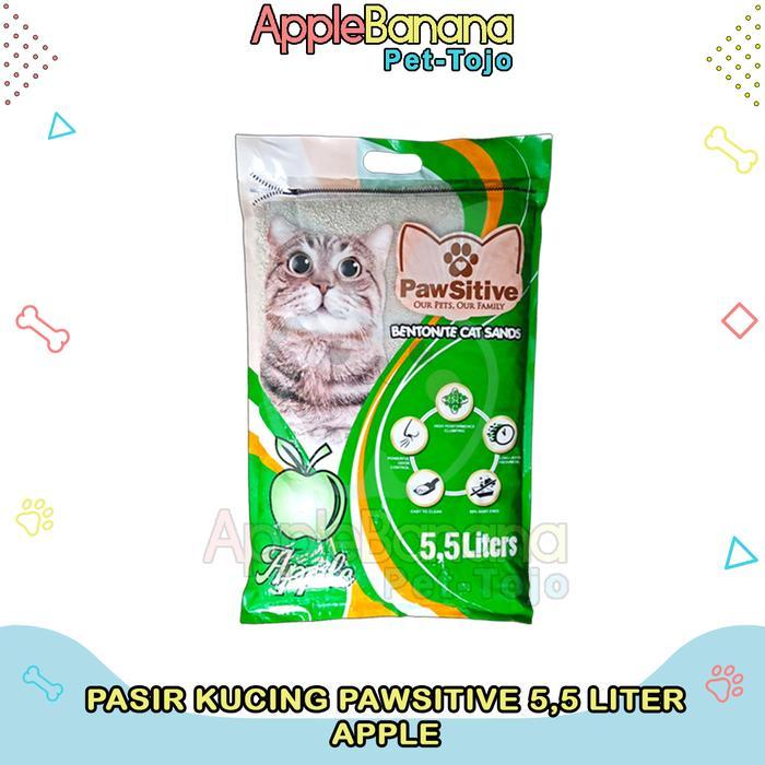 Pasir Kucing Gumpal Wangi PAWSITIVE 5,5 Liter - Pasir Pawsitive 5.5L - APEL