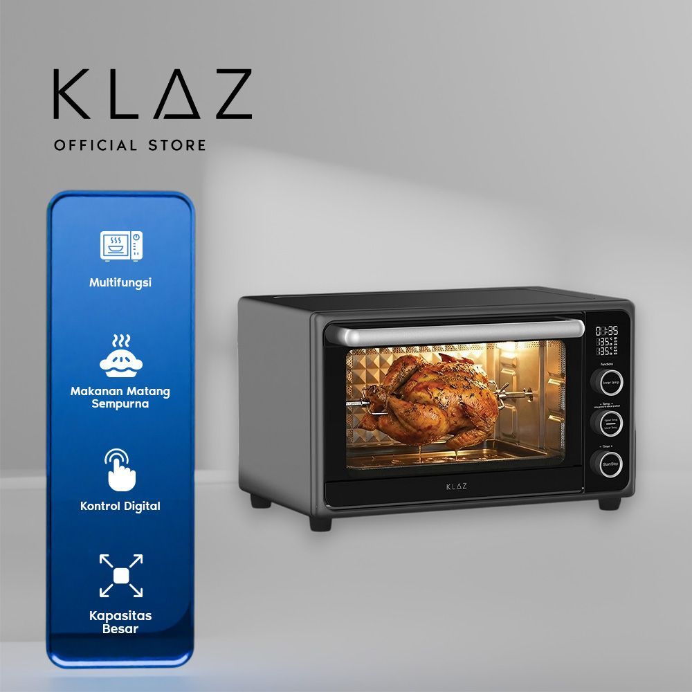 KLAZ Otto Oven Toaster Digital 30 Liter - Hitam Oven Listrik Toaster Oven Pemanggang Roti Electric O