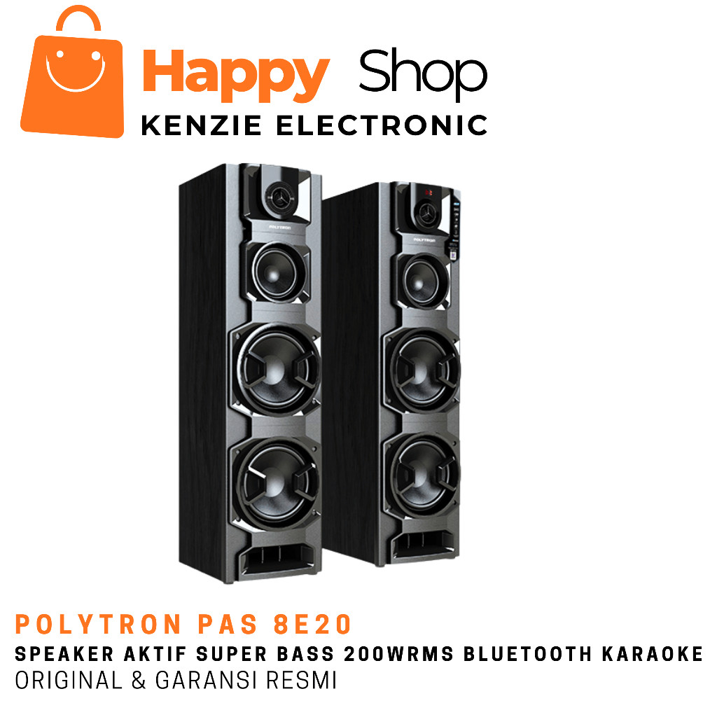 POLYTRON PAS 8E20 Speaker aktif super bass speaker bluetooth speaker karaoke