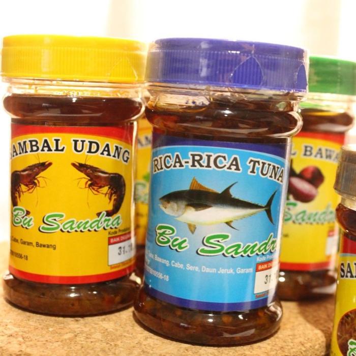Sambal Sambel Bu Sandra Aneka Rasa Siap Saji Tuna Udang Bawang DLL - Bawang