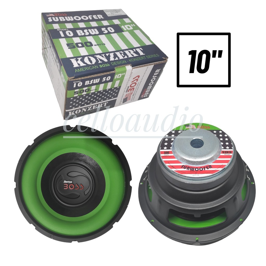 Subwoofer 10 Inch American Boss 10 BSW 50 Subwoofer Double Coil 10"