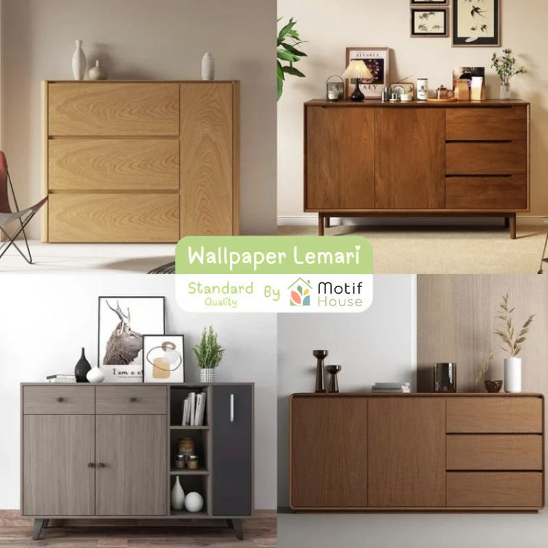 Wallpaper Stiker Lemari Pintu Doff (Tidak Glossy) Kusen Meja Kursi Kerajinan Pelapis Furniture Tanga