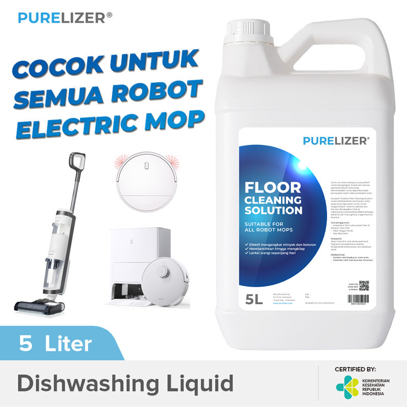 PURELIZER® Floor Cleaning Solution 5 Liter (Cairan Pel Robot Vacuum Electric / Vakum Elektrik)