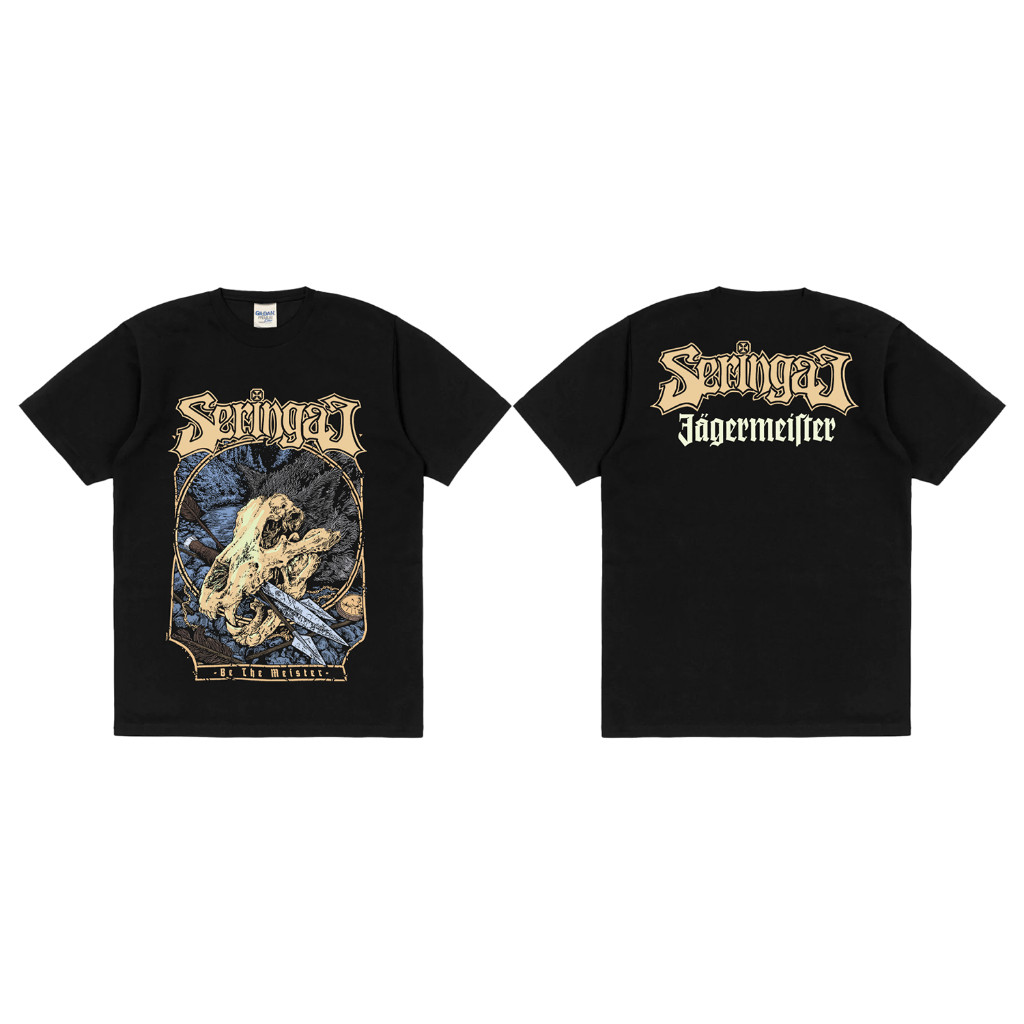 Black ID T-shirt Band Seringai X Jagermeister Original Original