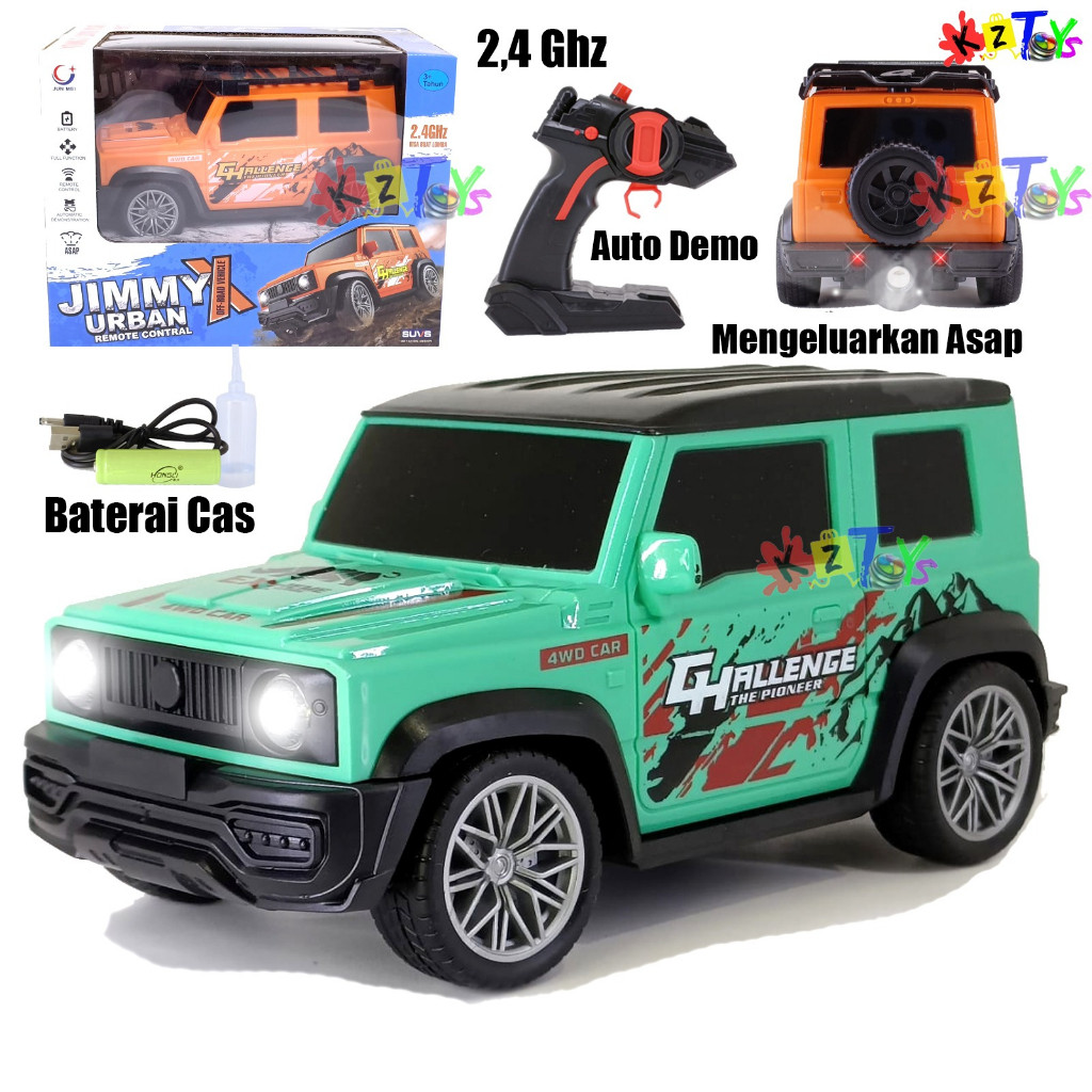 (LUVIES) MOBIL RC JIMMY ASAP OFF ROAD TURBO SKALA RC OFFROAD SPRAY 2,4 GHZ BATERAI CHARGER