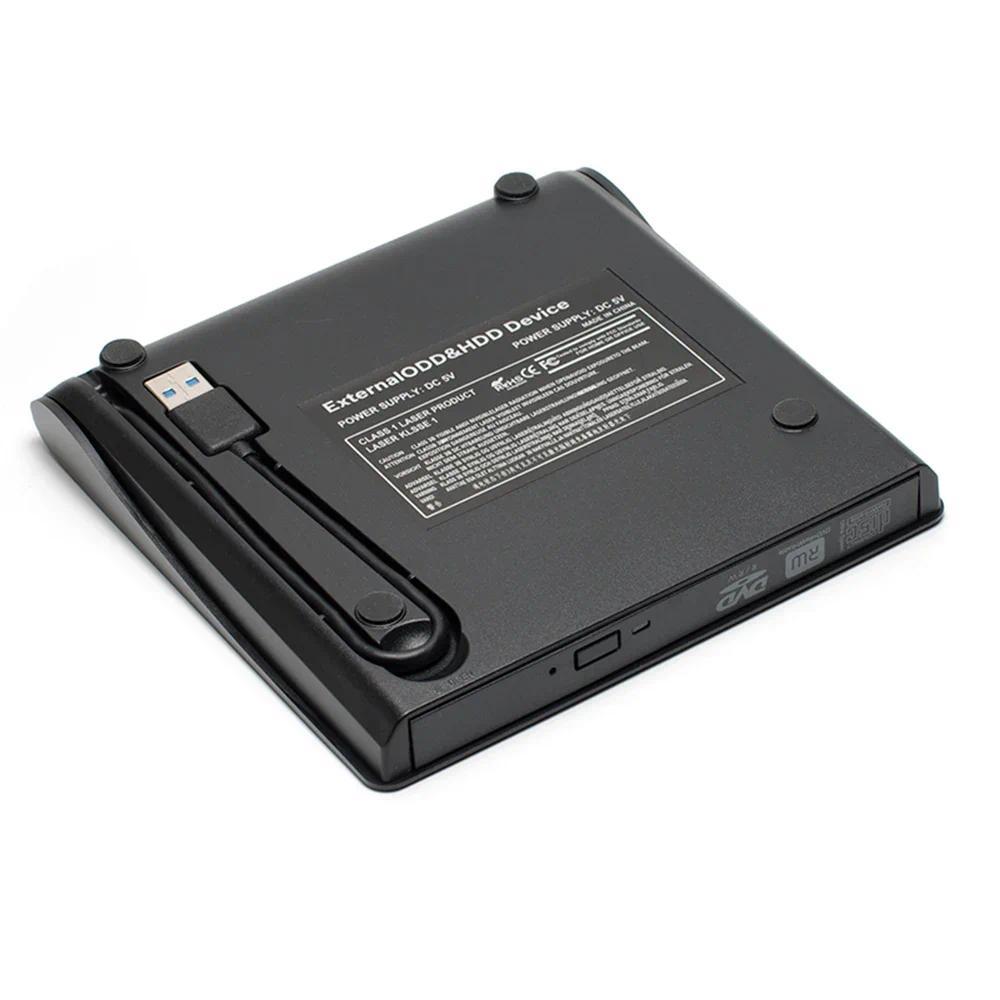 For 95127mm SATA USB30 TypeC External DVD Burner Optical Drive Case CD DVD Reader DVDROM CDROM Exter