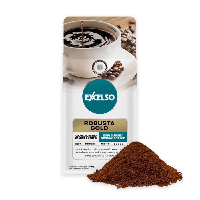 PROMO  Excelso Kopi Robusta Gold Bubuk 200g - Robusta Gold Bubuk