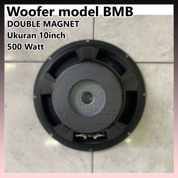 SPEAKER WOOFER 10 inch MODEL BMB 500 Watt DOUBLE MAGNET 10inch 10in
