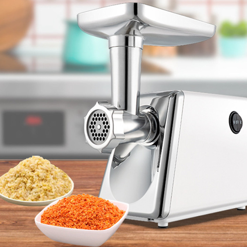 Mesin Penggiling Daging Listrik Stainless Serbaguna Alat Giling Daging Sosis Kapasitas Besar 2500W