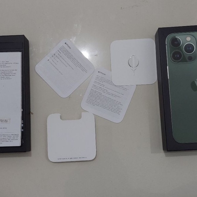 DUS BOX IPHONE 13 PRO ALPINE GREEN BEKAS ORI COPOTAN IBOX