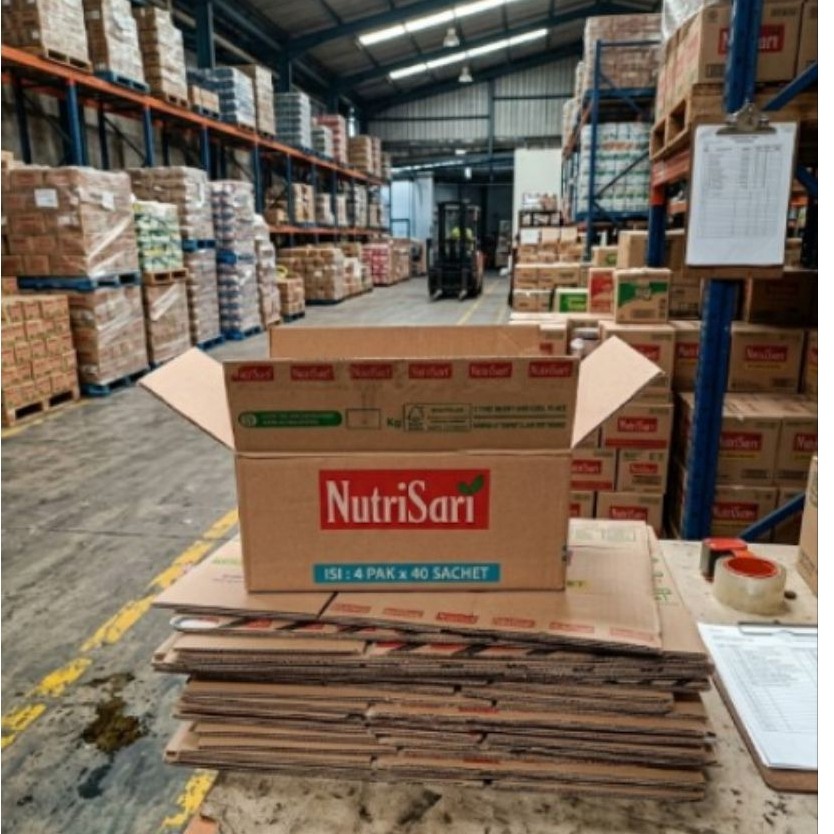 kerdus Nutrisari bekas sekali pakai