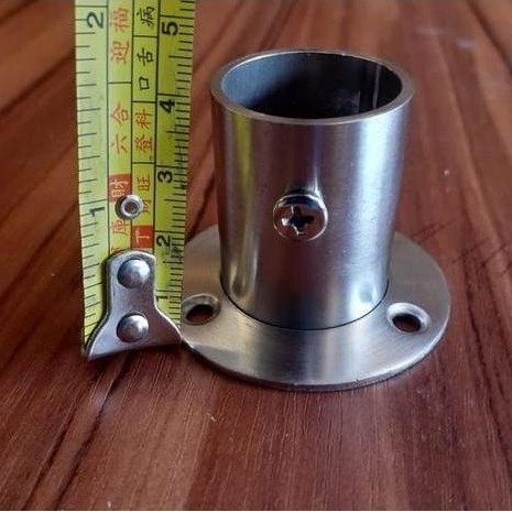 Plumbing- Bracket Topi 1 Inch Stainless / Dop Pipa Bulat / Bracket Pipa Samping