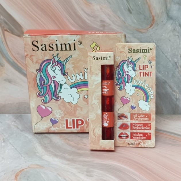 [LUSINAN] LIPGLOSS / LIPTINT SASIMI 3in1 UNICORN / PEACH [LIPTINT 3IN1]