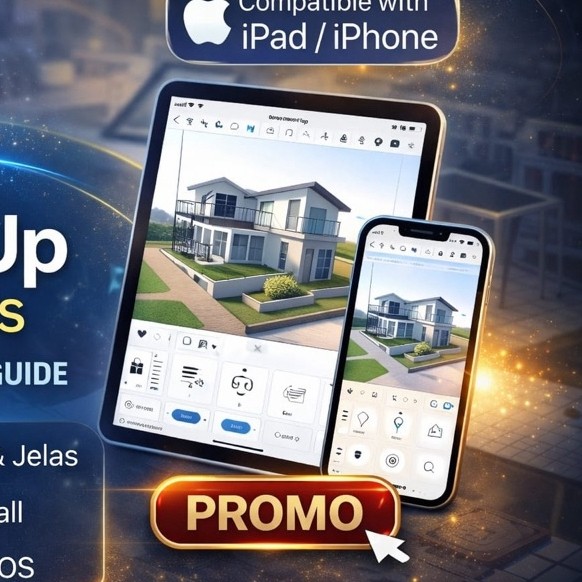 SketchUp Pro iPad Original App - Software Desain Interior 3D iPad Pro Air