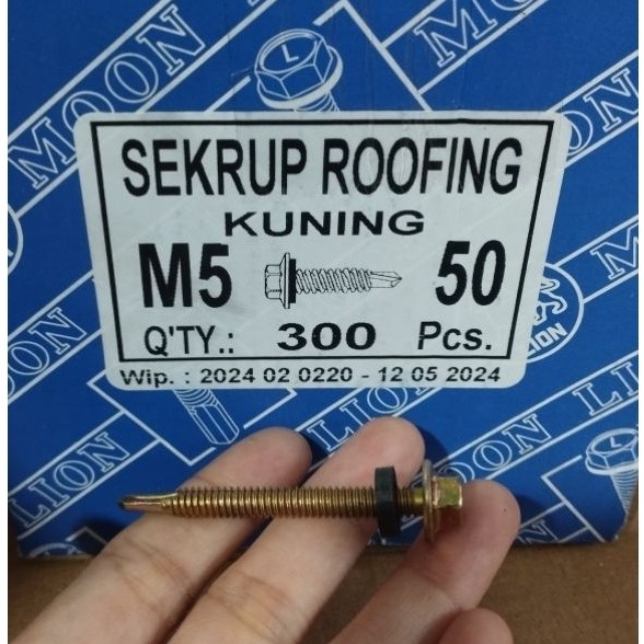 Baut Drilling Spandek - Kepala Lebar, Tajam