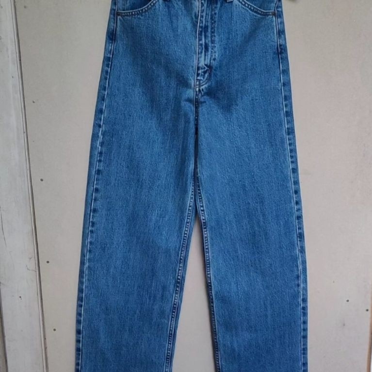 Uni undercover wide straight blue jeans