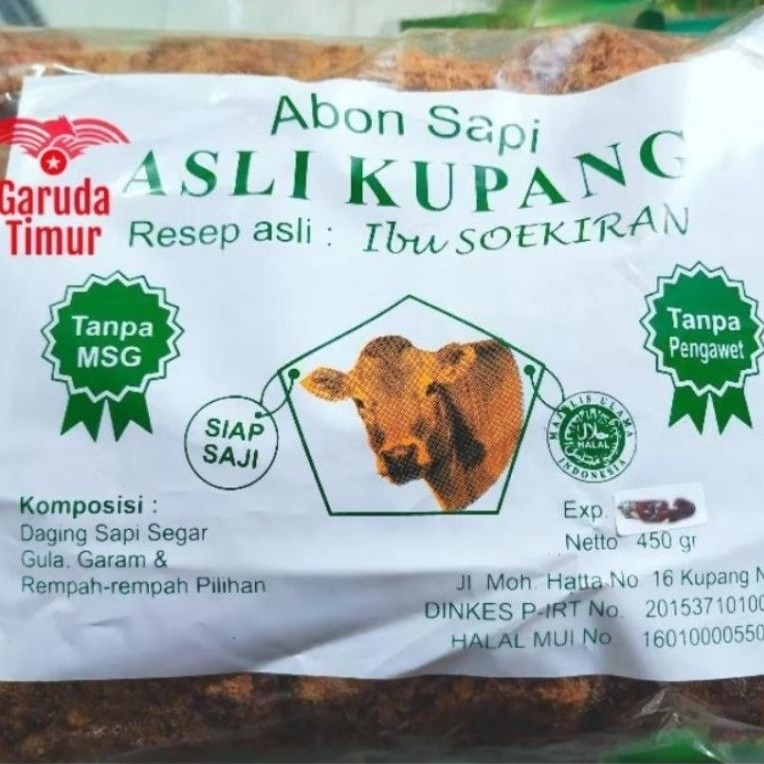 Abon Sapi Kupang NTT 500 grm resep Asli ibu Soekiran