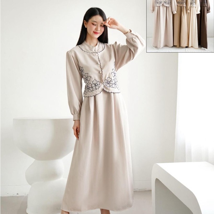 GAMIS PREMIUM SEMI WOLL YURI FASHION | 515 2326 | gamis kekinian