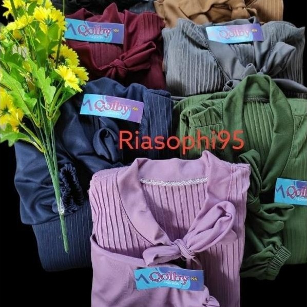 Terbaru Gamis Plisket Tali Pita Jumbo/Gamis Maxy Lengan Panjang
