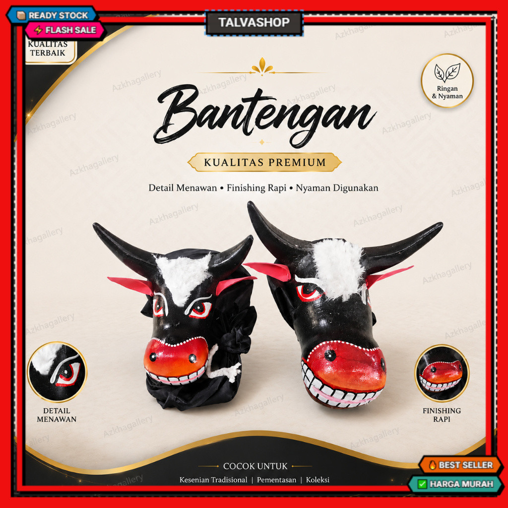 Barongan Bantengan - Mainan Anak Banteng Bantengan kuda lumping - Mainan tradisional Bantengan