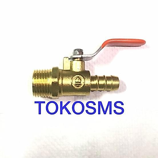 kran gas drat luar bahan kuningan stop valve stopkran gas LPG LNG drat luar stop kran male