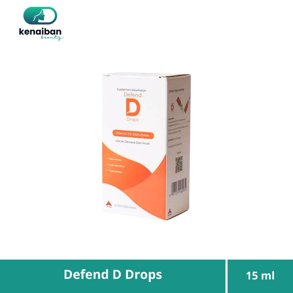 Defend D Drops Vitamin D3 330 IU 15ml Untuk Anak & Dewasa