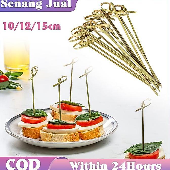 ODONTY Bambu 100% Tusuk Buah Bambu / Tusukan Cocktail / Tusuk Bambu Cocktail / Tusuk Sate Buah 100 P