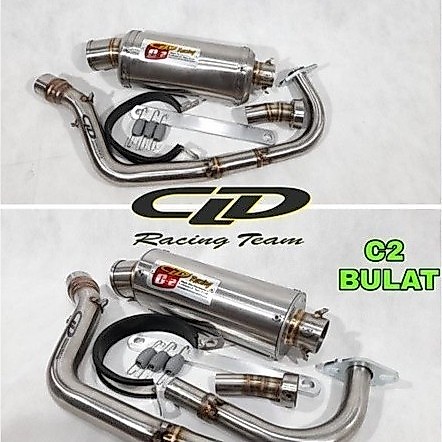 Knalpot Original CLD Type C2 Bulat C2 Oval Beat Karbu Beat Fi Scoopy Vario 110 Exhaust system RACING