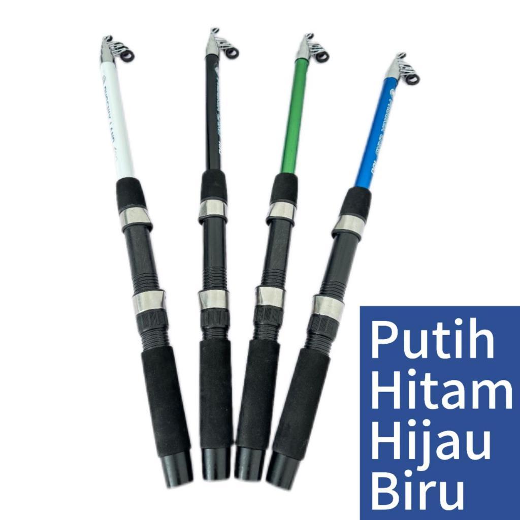 Paket Joran Pancing Antena Carbon Style Teleskopic Antena Tegek Miyabi dan Reel Pancing Putar Rell R