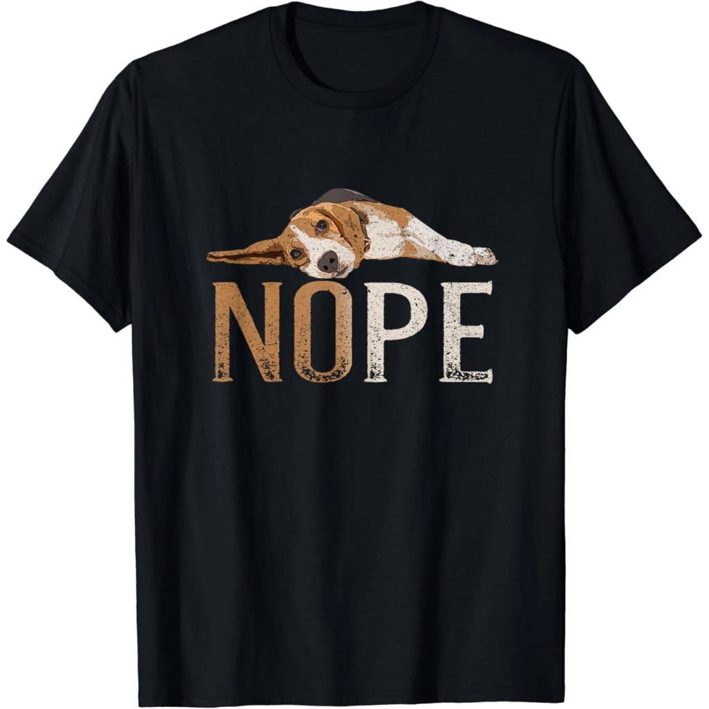 Nope Lazy Beagle Funny Dog Lover Vintage Cute Beagle Mom Gift Unisex T-Shirt