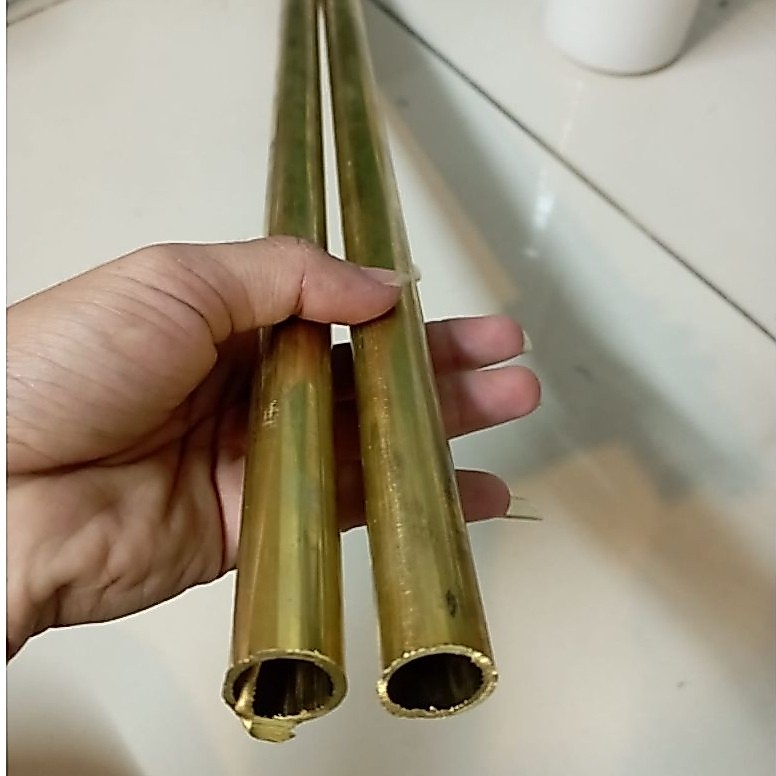 Pipa Kuningan Diameter Od 3/4" (19mm) x T 0,8mm x 2000mm Kuningan