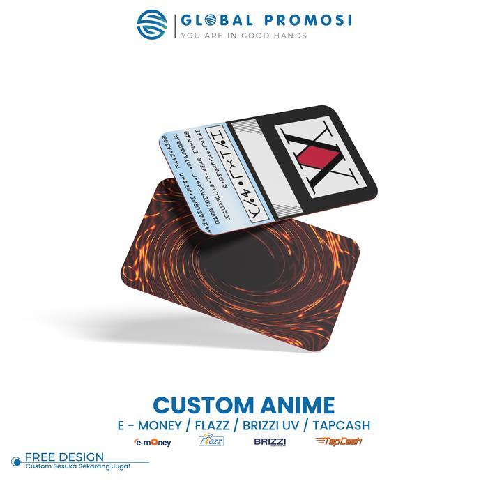 Emoney eToll Mandiri Custom Cetak 1 & 2 Sisi - Cetak Uv Print Anime - E-money, Standard Bank