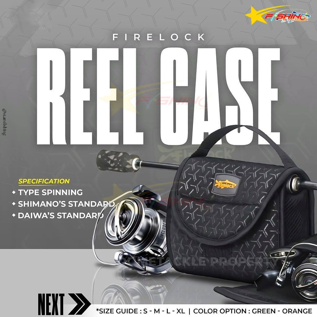 TAS PANCING TEMPAT REEL SPINNING Firelock REELCASE REEL POUCH PEMBUNGKUS REEL SPINNING