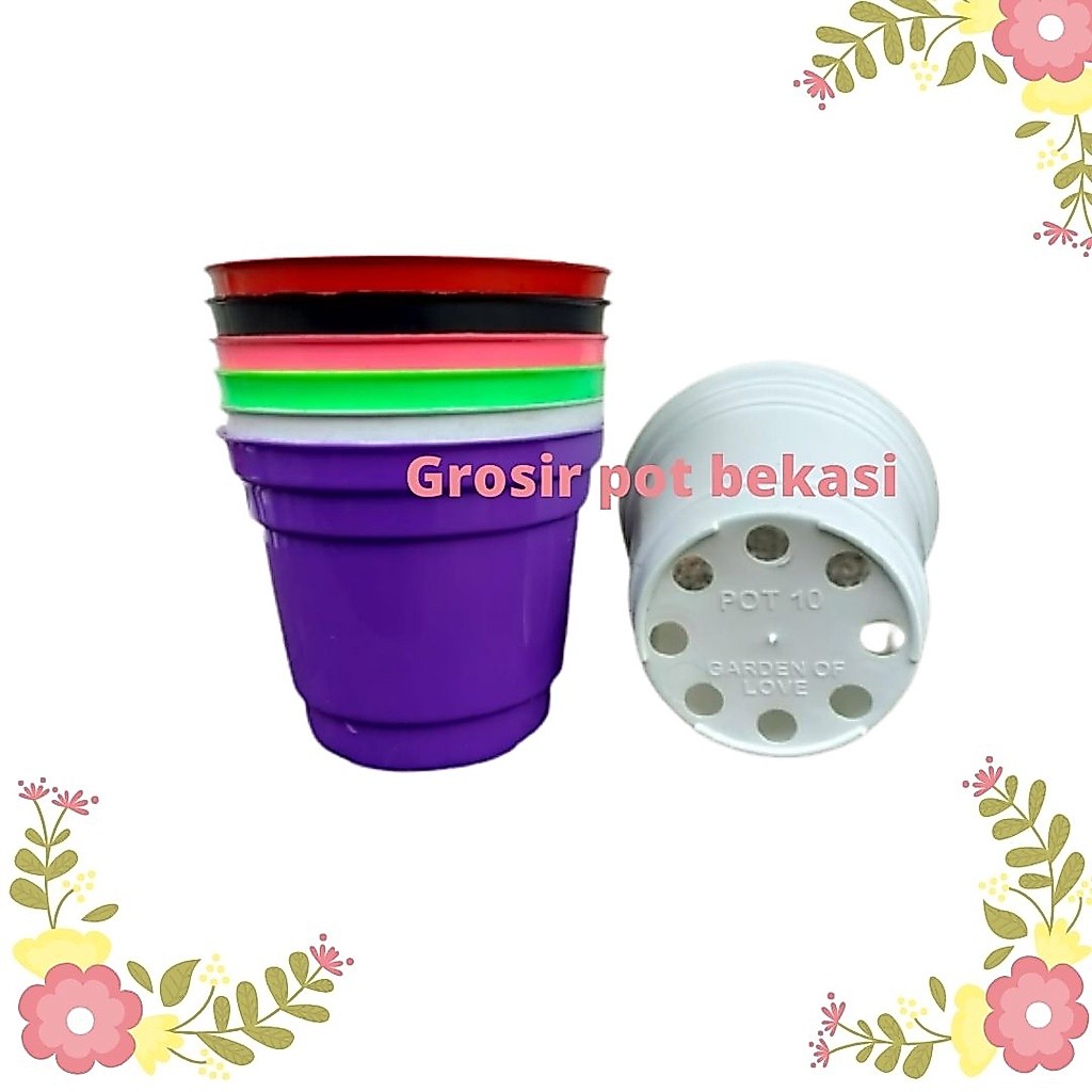 Pot 10 GOL POLOS- Pot Bulat Kecil Bisa Untuk Vas Bunga - Pot Tanaman 10CM Benih Kecil Pot semai term