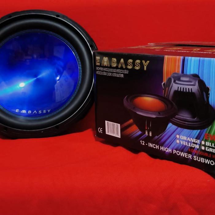 Subwoofer Embassy EW126 - MagnetBadak - Doblevoicecoil - Dinasti Audio