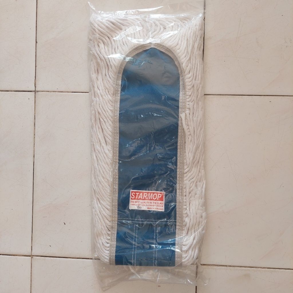 Refil Starmop Loby 80cm Putih Pel Basah Air Penyerap Debu Kain Lobi Katun Cotton