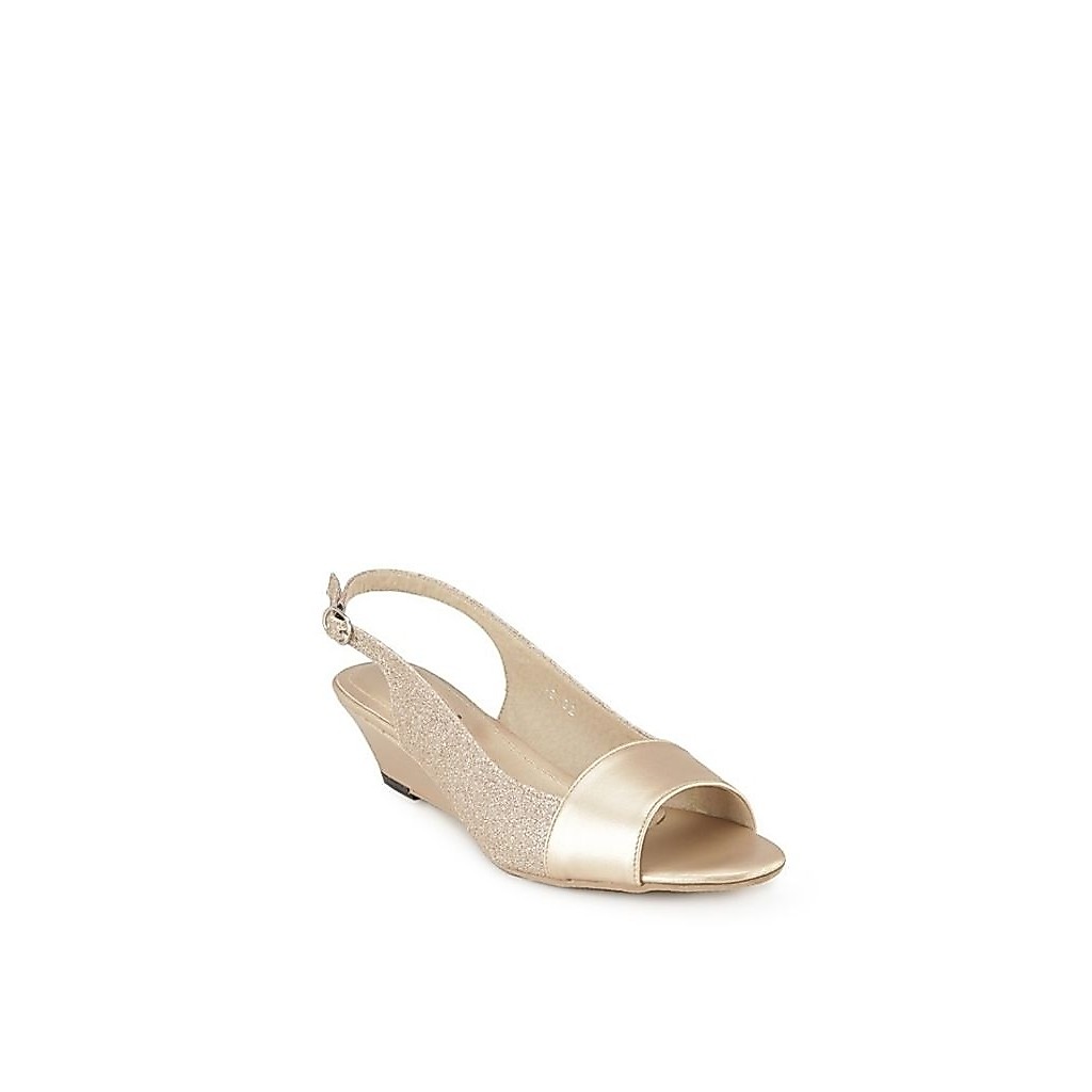 Clearance OLD STOCK|PRIMA CLASSE Sandal Heels Glitter-Sandal Wedges pesta Nyaman Sofia 1604 Gold Gli