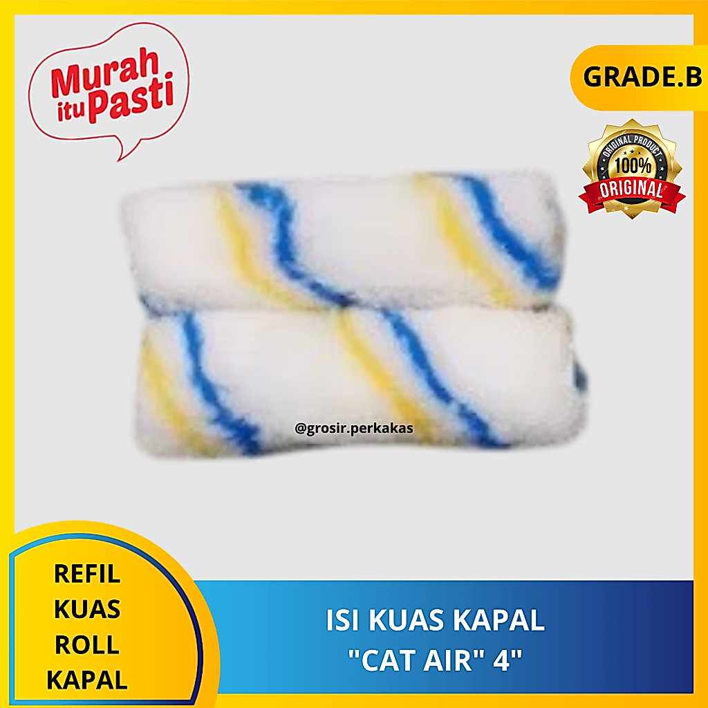 ISI KUAS KAPAL "CAT AIR" 4" - refill kuas roll mini kapal cat air 4" inch rolan kecil. [B][#ISI KUAS