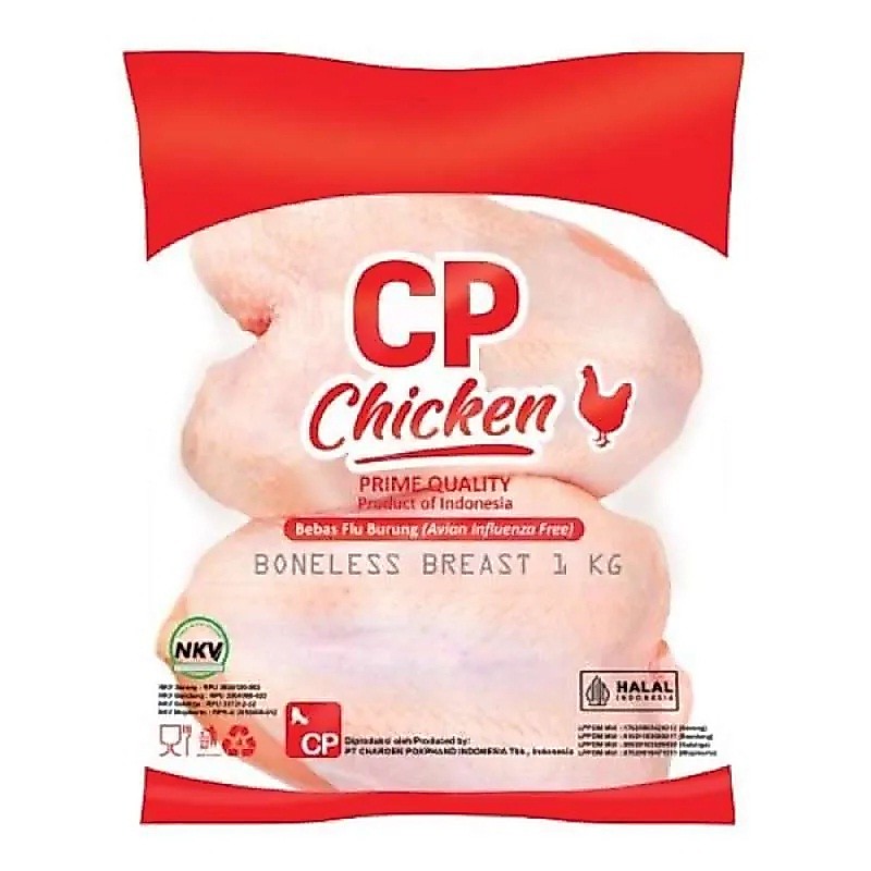 FIESTA CP DADA AYAM TANPA TULANG DENGAN KULIT 1KG SKIN-ON BONELESS CHICKEN BREAST