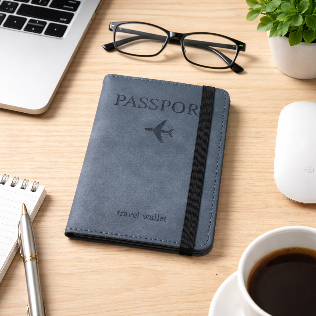 Dompet Paspor Andbana Kulit PU RFID Travel Wallet Tas Paspor Travel Tempat Paspor